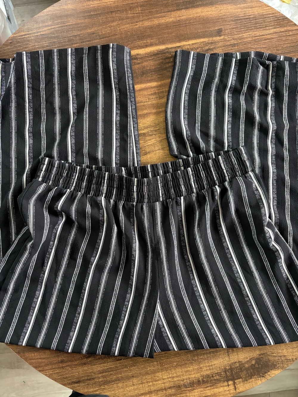 Apt. 9 Black Pinstripe Elastic-Waist Trousers